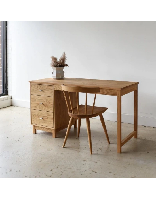 Ahşap iskandinav stil modern çalışma masası