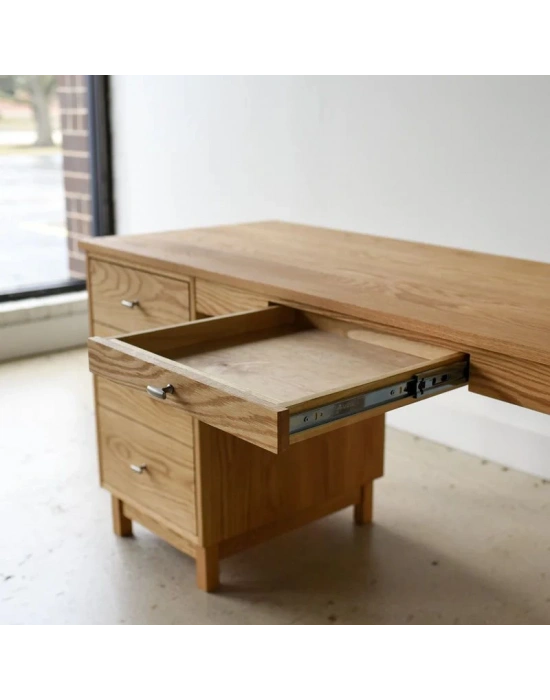 Ahşap iskandinav stil modern çalışma masası