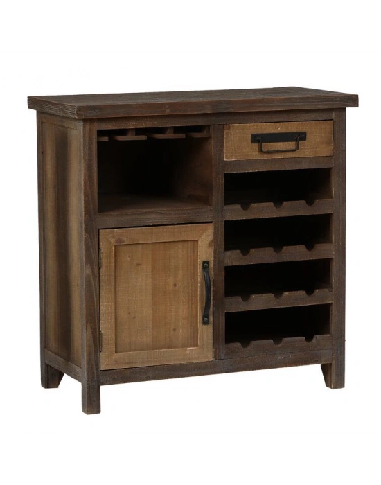 Masif Ahşap Vintage Stil Çok Amaçlı Bar dolabı