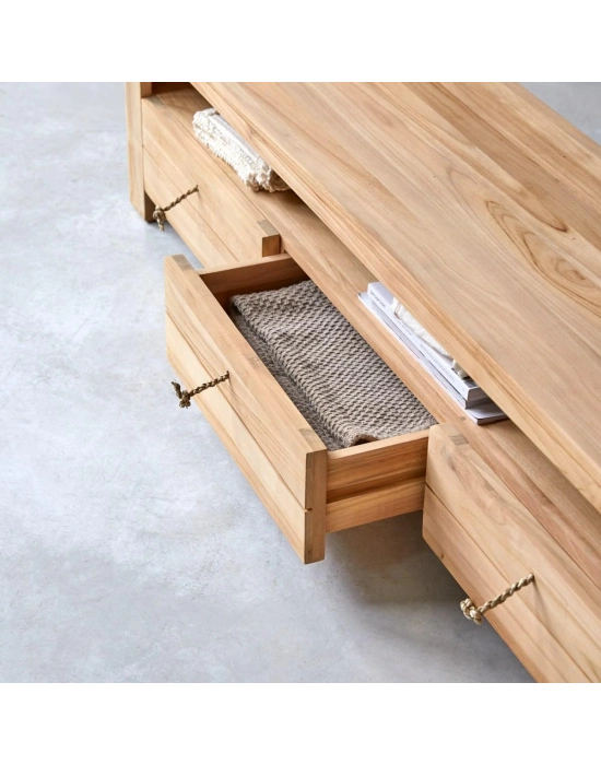 Ahşap Masif Rustik Tv Ünite