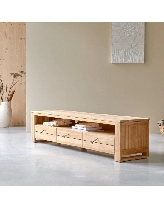 Ahşap Masif Rustik Tv Ünite