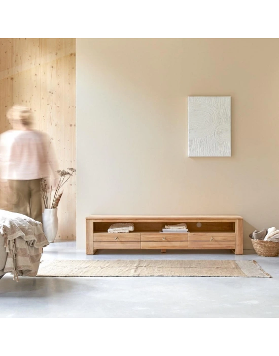 Ahşap Masif Rustik Tv Ünite