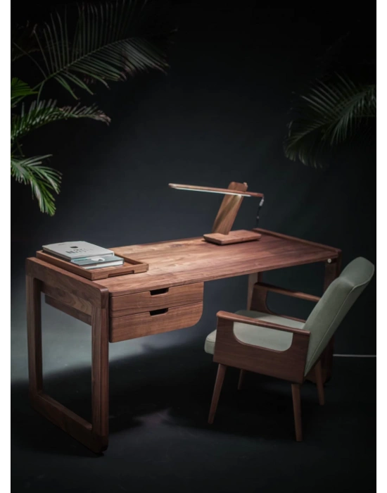 Ahşap modern rustik masif çalışma masası