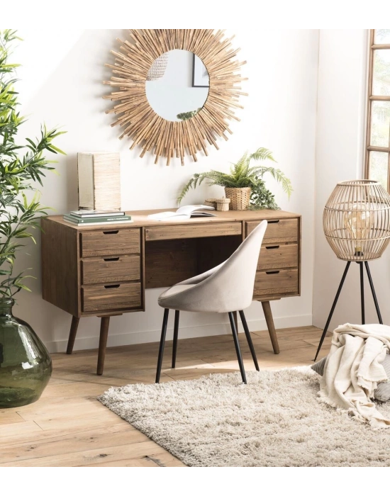 Ahşap vintage model masif çalışma masası