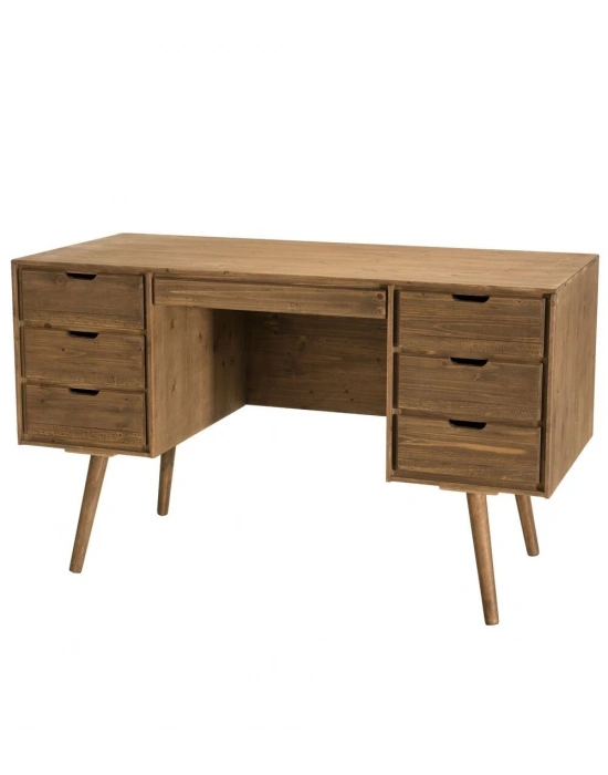 Ahşap vintage model masif çalışma masası