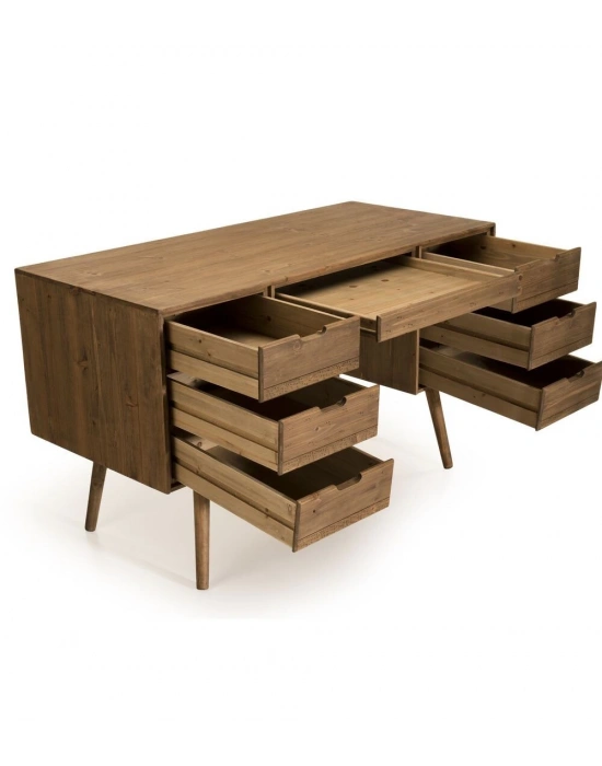 Ahşap vintage model masif çalışma masası