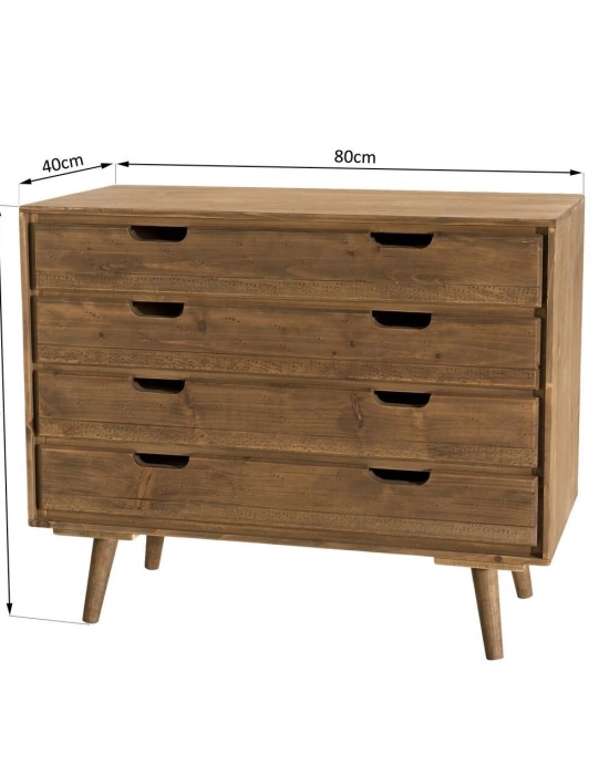 Ahşap vintage model masif şifonyer