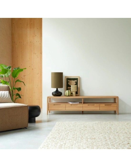 Alto Masif Ahşap Natural Model Tv Ünite