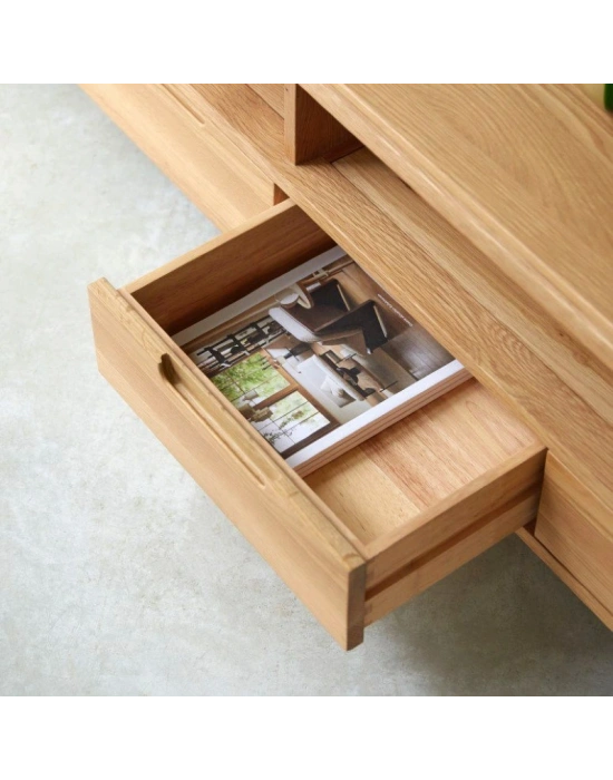 Alto Masif Ahşap Natural Model Tv Ünite