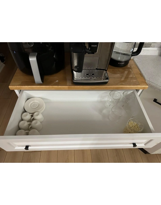 Çok amaçlı ahşap detaylı kahve köşesi dolabı