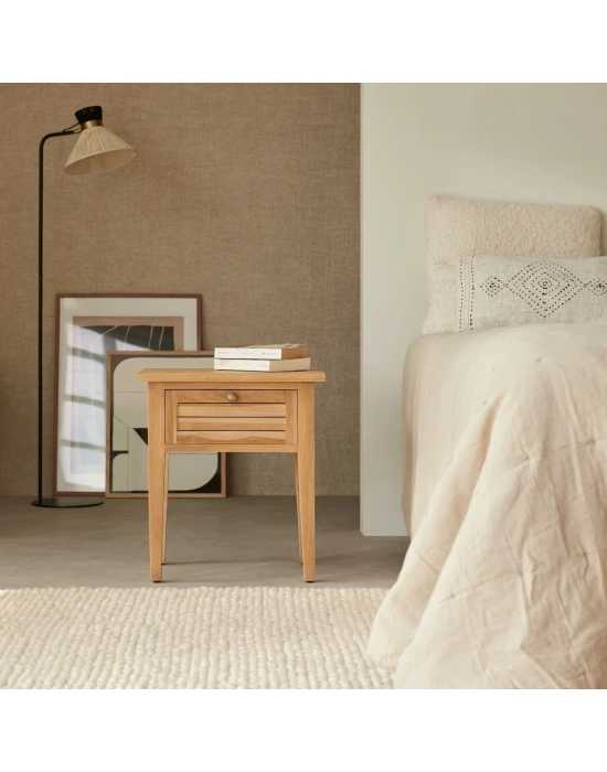 Loggia Masif Ahşap Natural Komodin