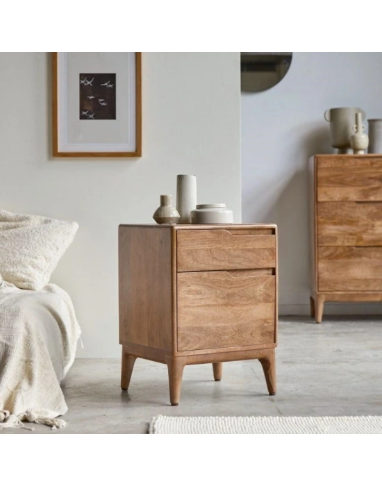 Gabrielle Masif Ahşap Mango Model Komodin