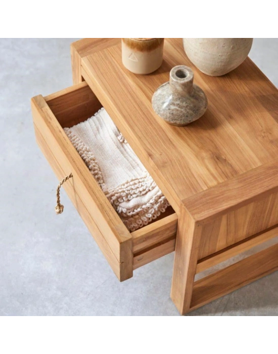 Minimalys Masif Ahşap Rustik Model Komodin