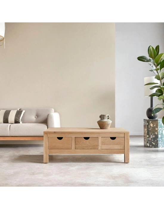 Winchester Masif Ahşap Çekmeceli Orta Sehpa