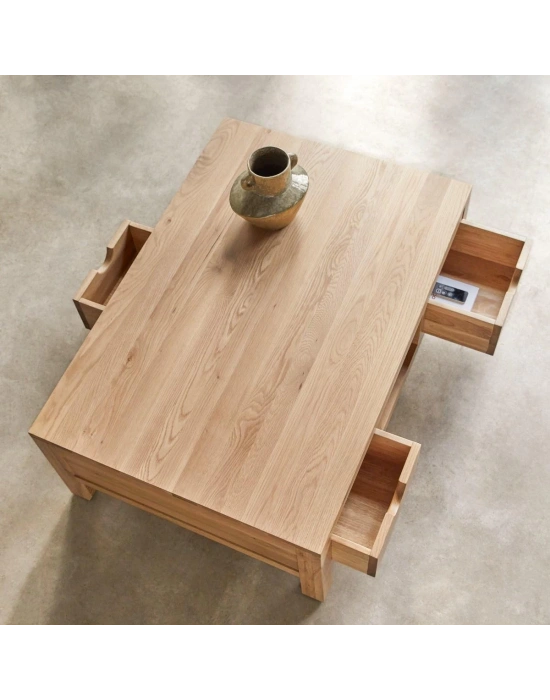 Winchester Masif Ahşap Çekmeceli Orta Sehpa