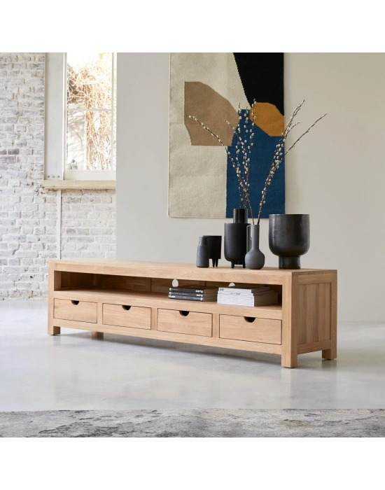 Winchester Masif Ahşap Çekmeceli Tv Ünite