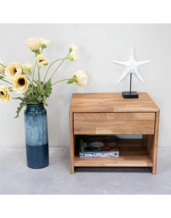 Natural Vintage Model Masif Ahşap Komodin