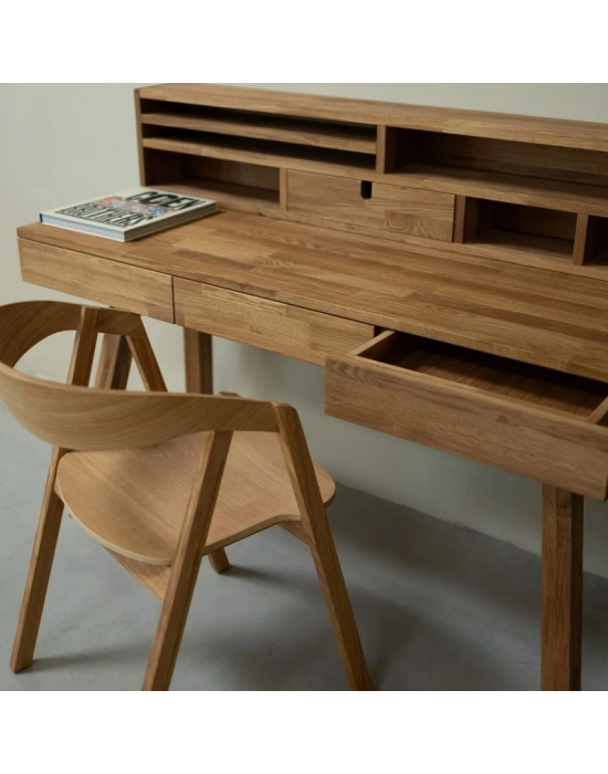 Nordic Açık Ceviz Model Çok Amaçlı Masif Çalışma Masası