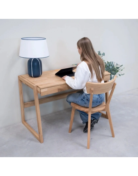 Nordic Masif Ahşap Çalışma Masası