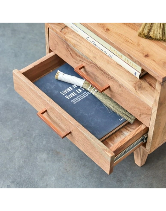 Oslo Model Masif Ahşap Komodin