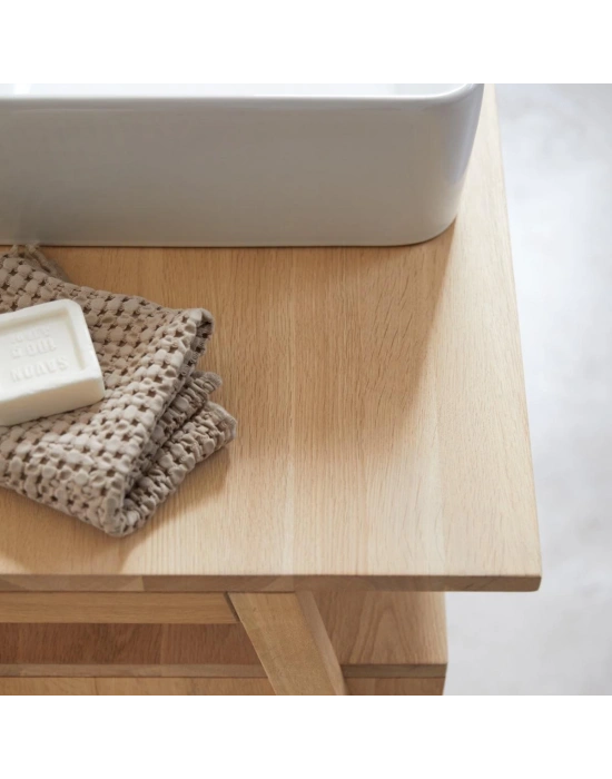 Pola natural model masif ahşap büfe, konsol