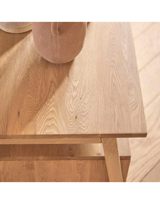 Pola tek çekmeceli masif ahşap komodin