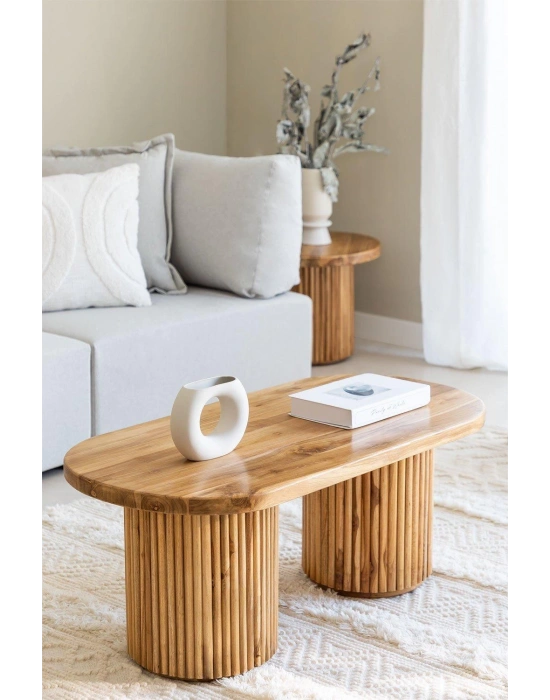 Vien masif ahşap orta sehpa