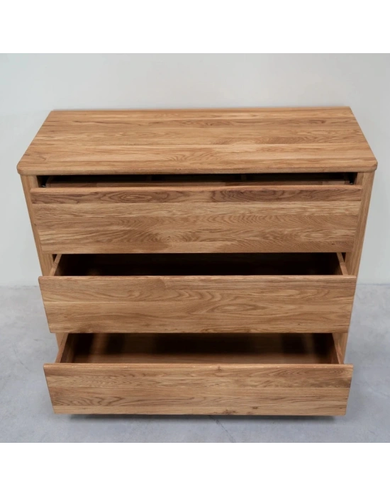 Western Masif Ahşap Natural Model Şifonyer