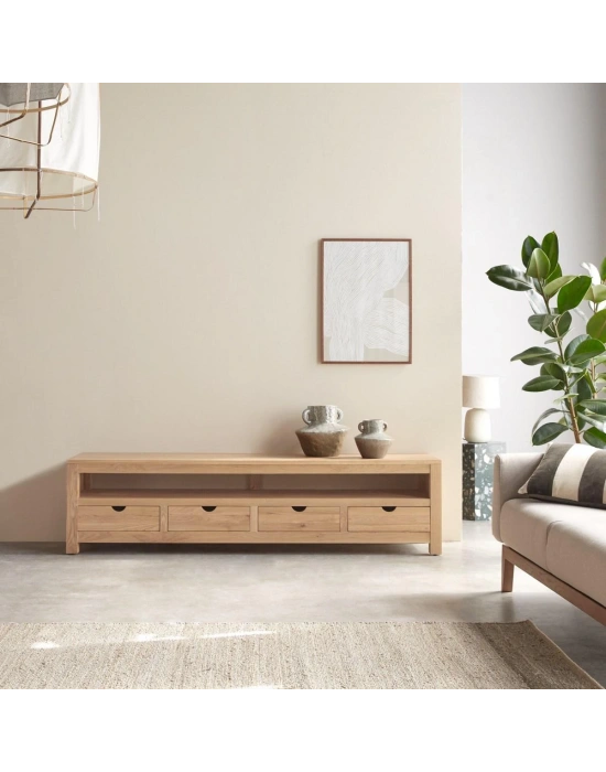 Winchester Masif Ahşap Çekmeceli Tv Ünite