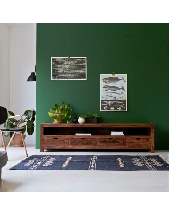 Winchester Masif Ahşap Çekmeceli Tv Ünite