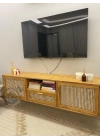 Ahşap doğal hazeranlı çam masif tv ünite