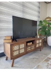 Ahşap vintage model hazeran detaylı tv ünite