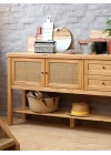 Altea Rattan Detaylı Raflı Masif Konsol