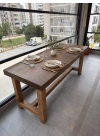 Çam Kütük İskandinav Stil Yemek Masası