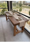 Çam Kütük İskandinav Stil Yemek Masası