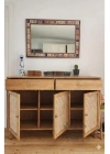 Mueble consola de madera de pino macizo natural