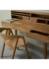 Nordic Açık Ceviz Model Çok Amaçlı Masif Çalışma Masası