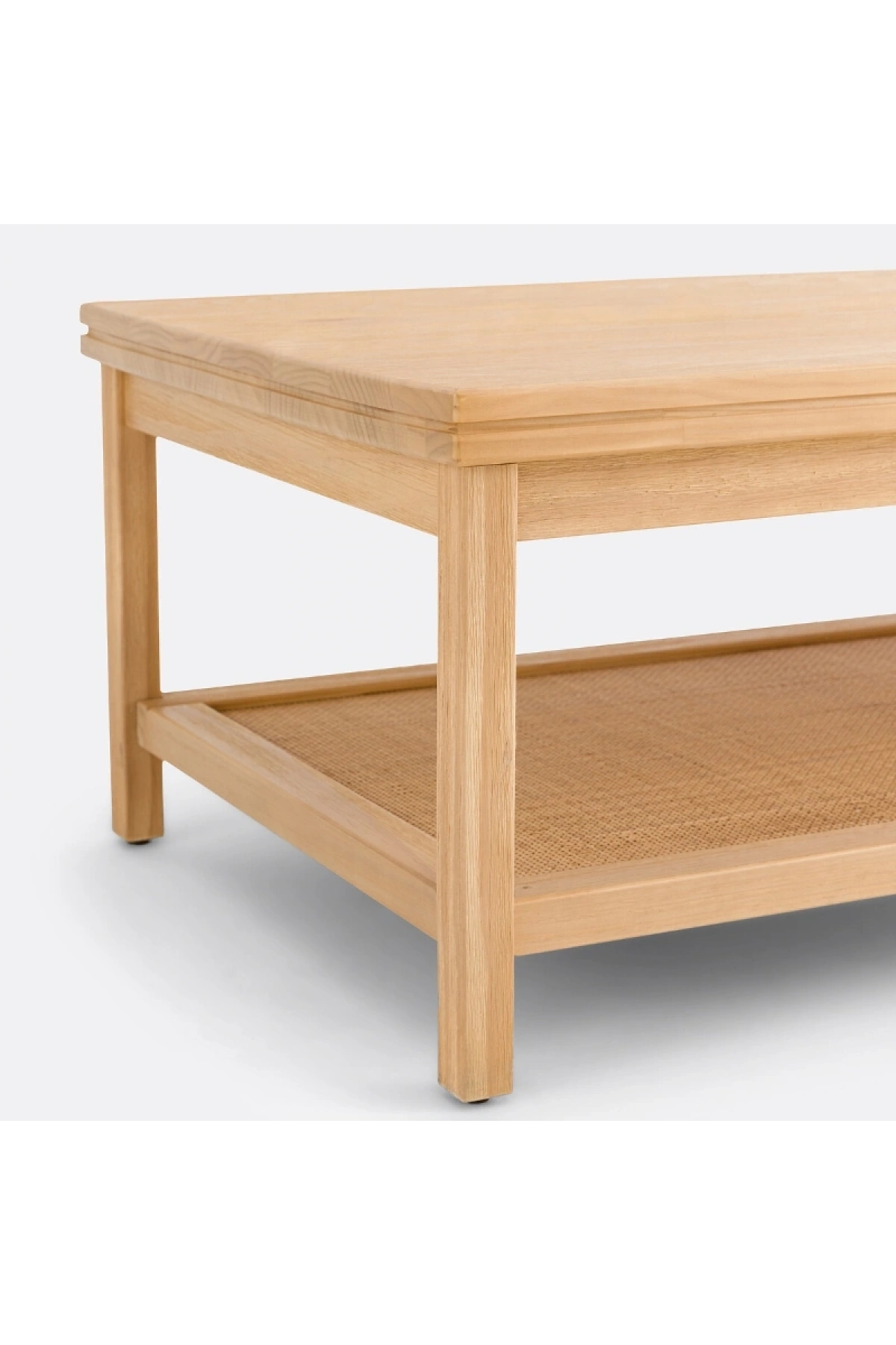 Altea Rattan Detaylı Masif Ahşap Orta Sehpa