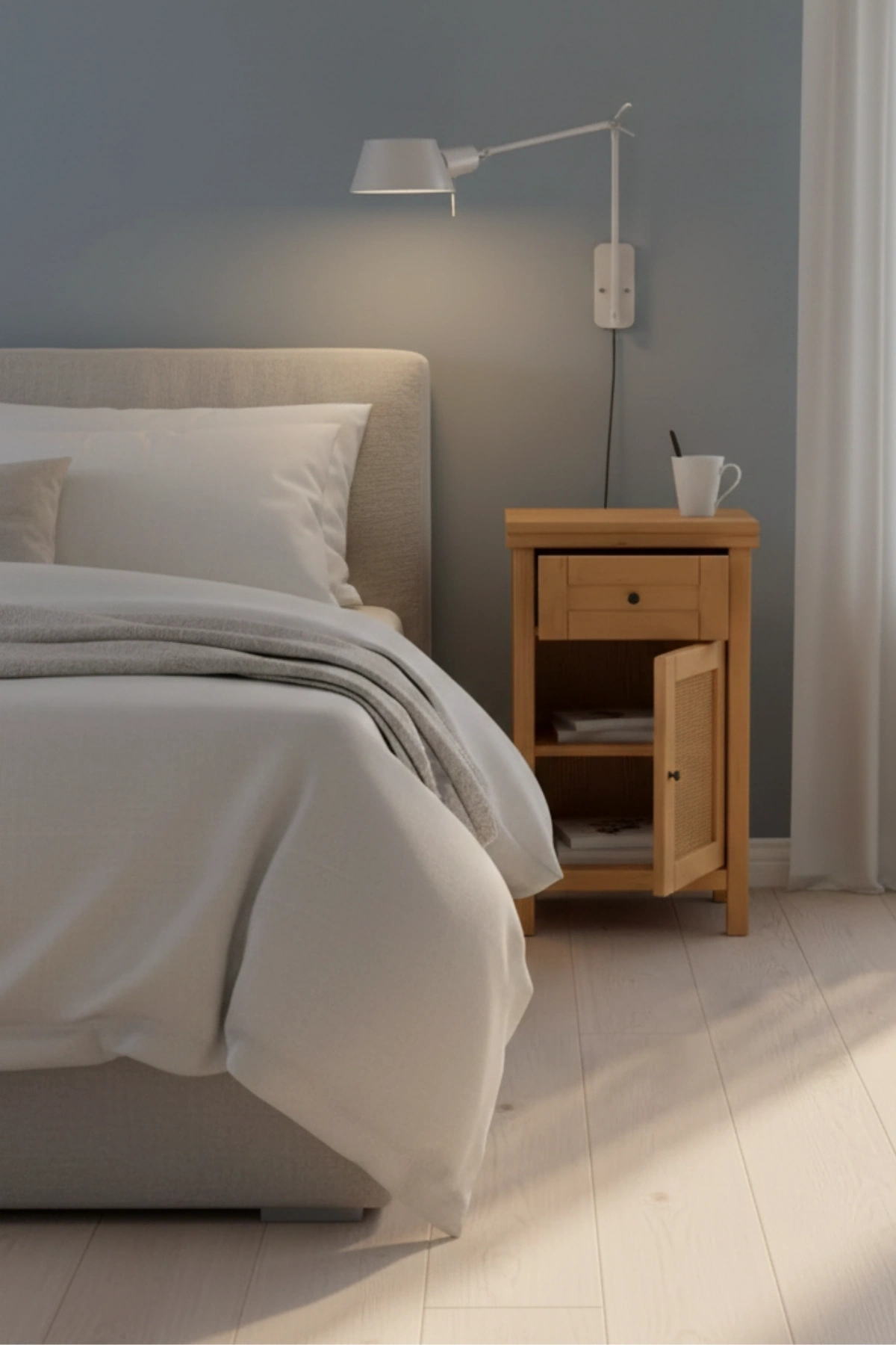 Altea Rattan Detaylı Masif Komodin