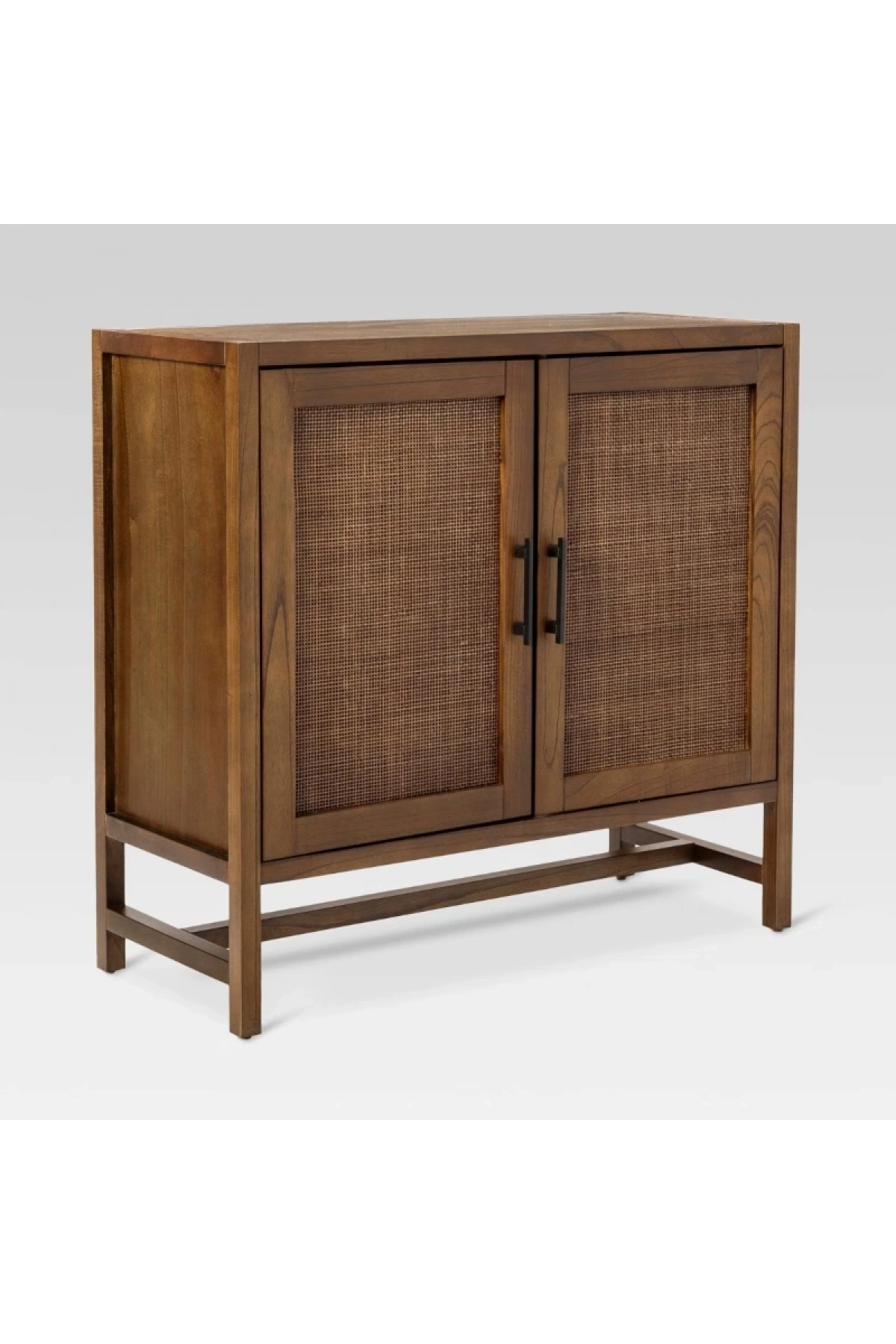 Walnut Retro Model Rattan Detaylı Masif Ahşap Büfe