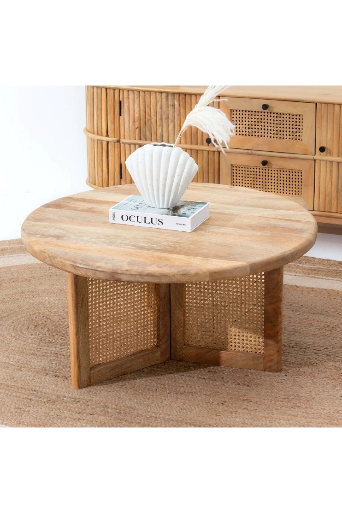 Evora Hazeran Detaylı Masif Ahşap Daire Orta Sehpa