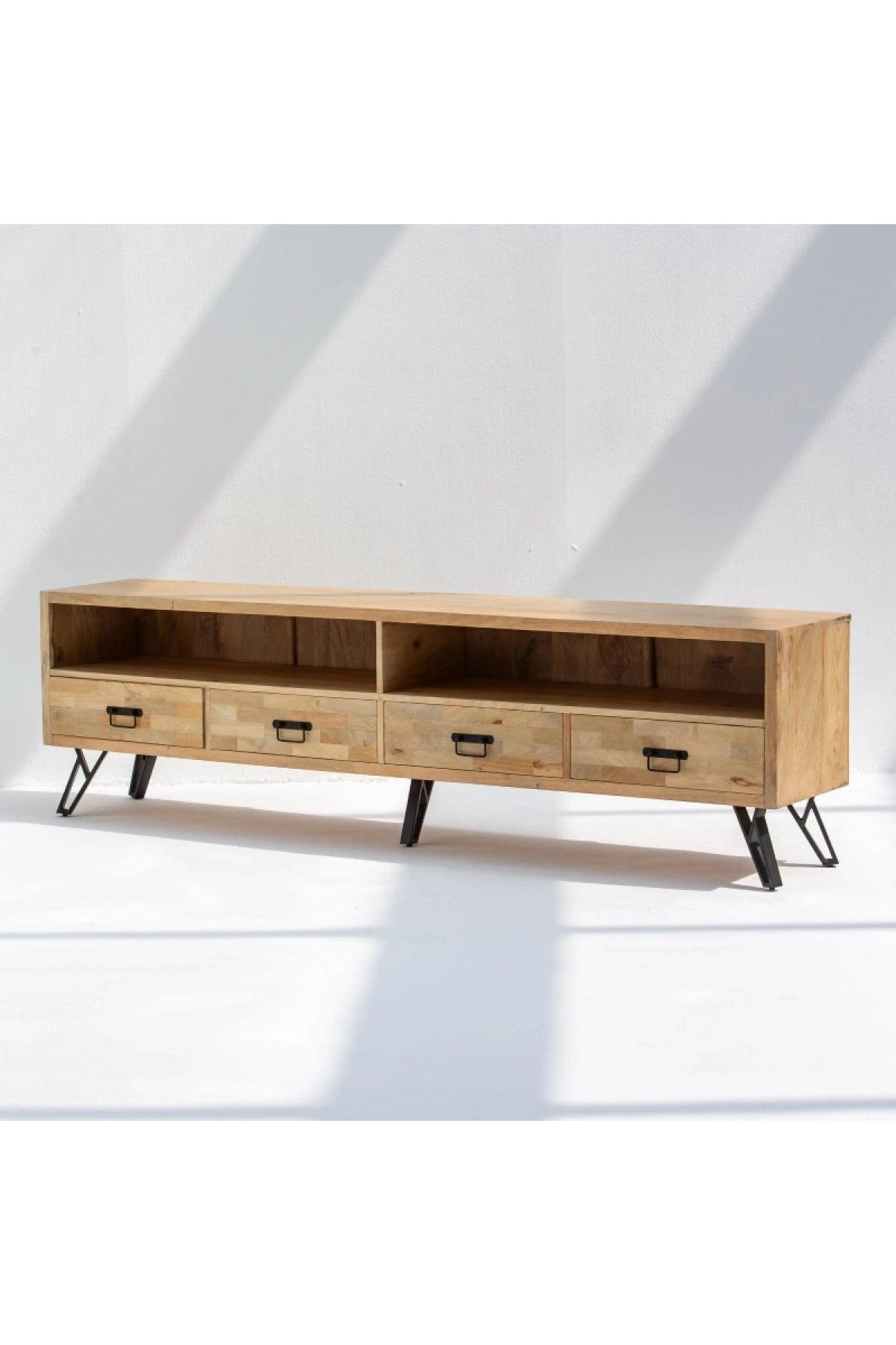 Evora Basic Masif Ahşap Çekmeceli Tv Ünitesi