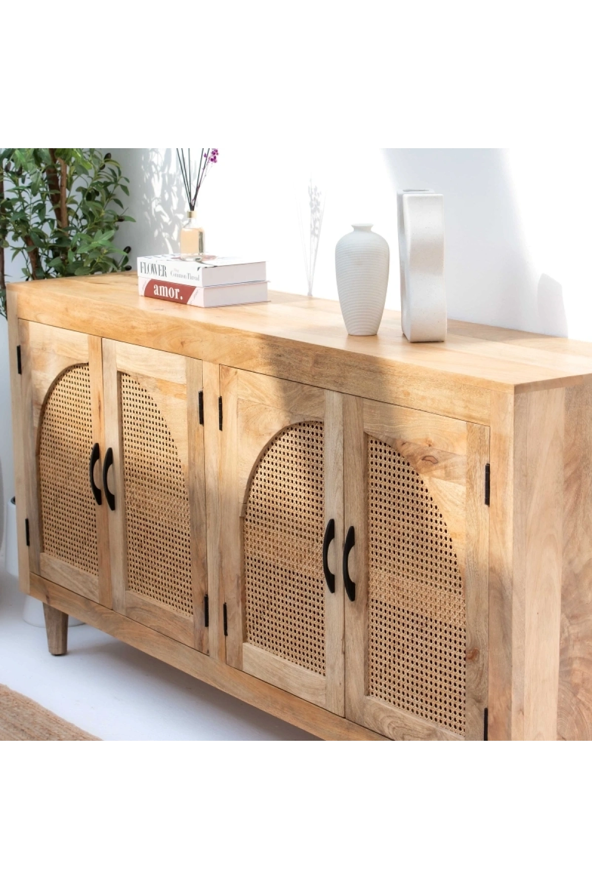 Evora Hazeran Detaylı Masif Ahşap Rustik Konsol