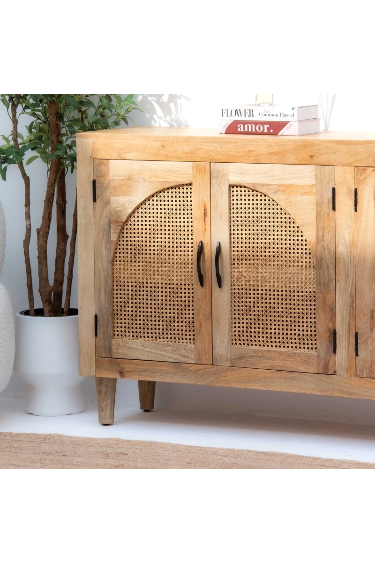 Evora Hazeran Detaylı Masif Ahşap Rustik Konsol