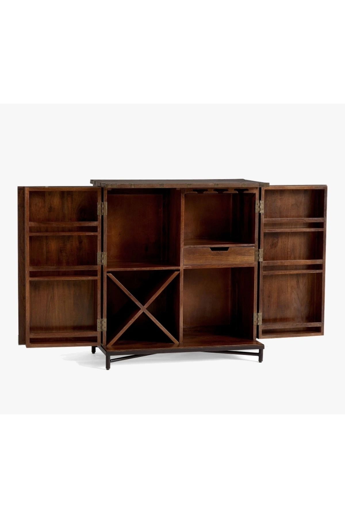 Vinterra Masif Ahşap Bar Dolabı