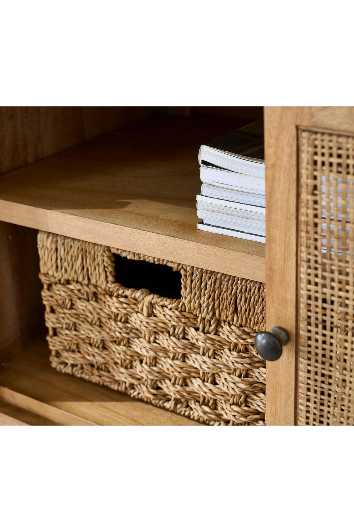 Rattoria Çok Amaçlı Masif Ahşap Kitaplık, Büfe