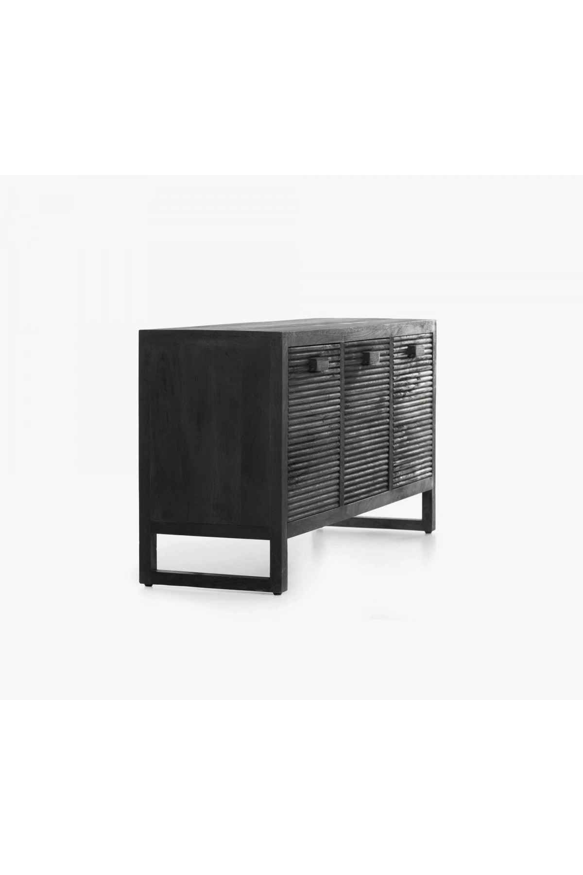 Noir Masif Ahşap Izgara Kapak Detaylı Konsol