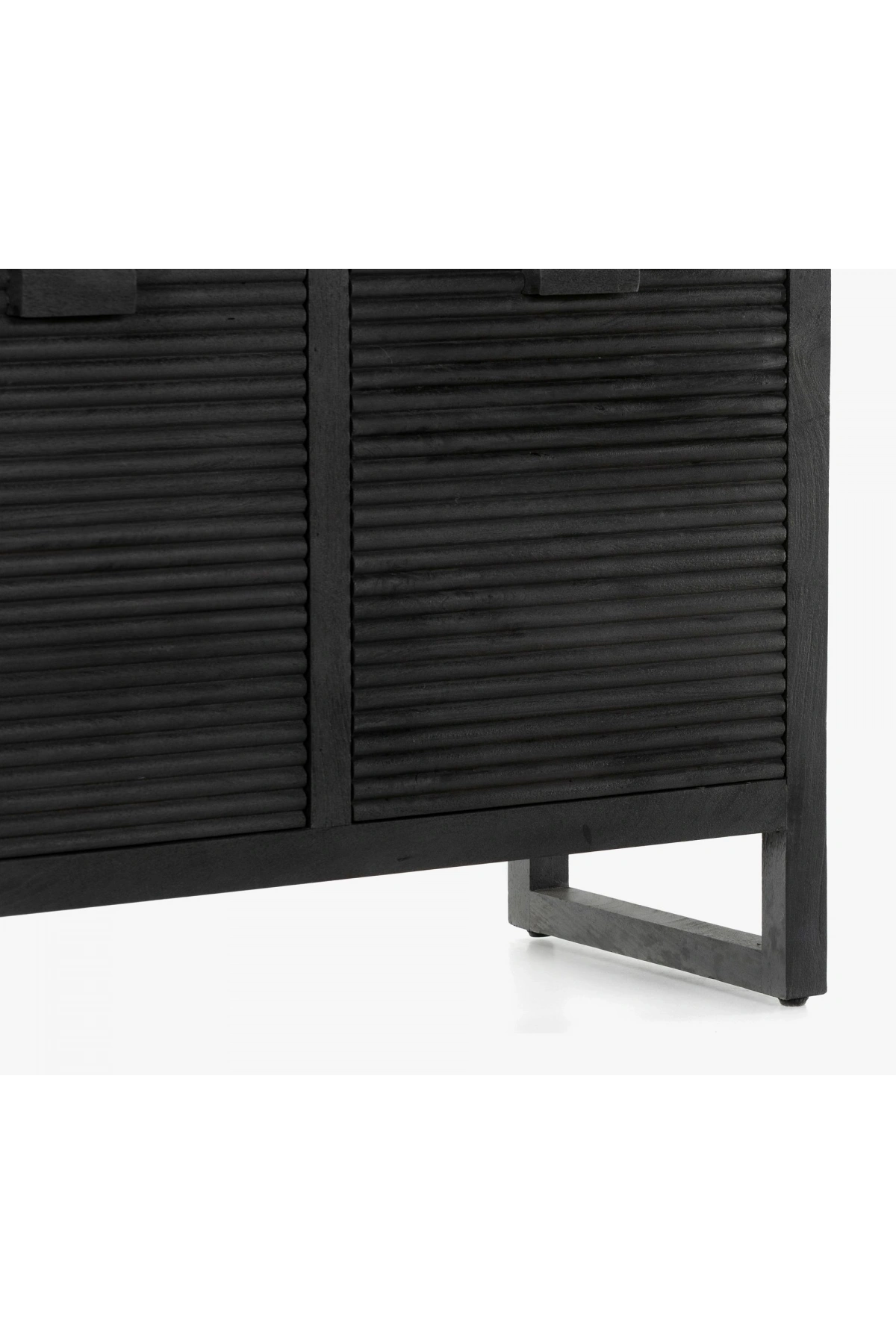 Noir Masif Ahşap Izgara Kapak Detaylı Konsol