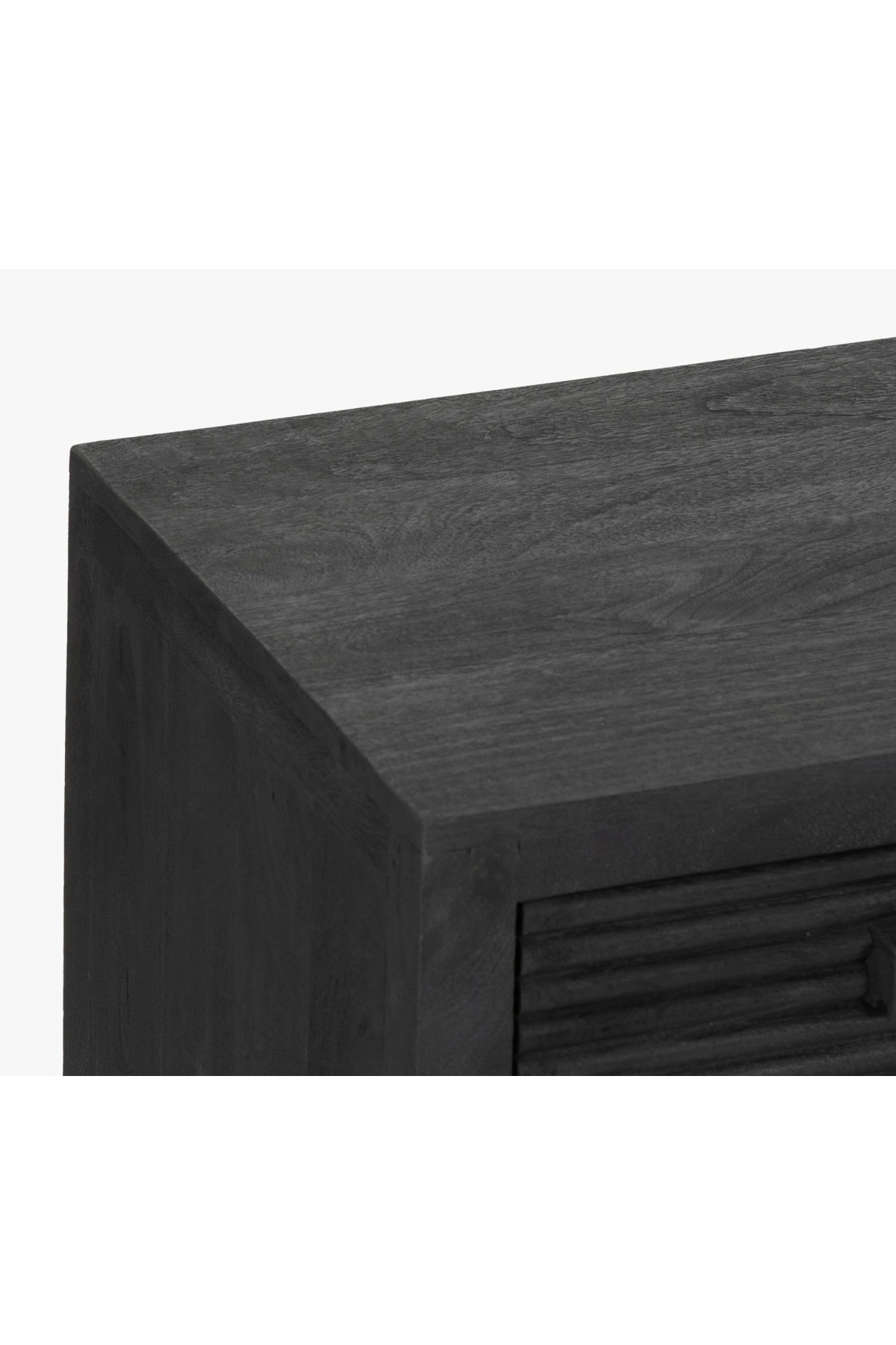 Noir Masif Ahşap Izgara Kapak Detaylı Konsol