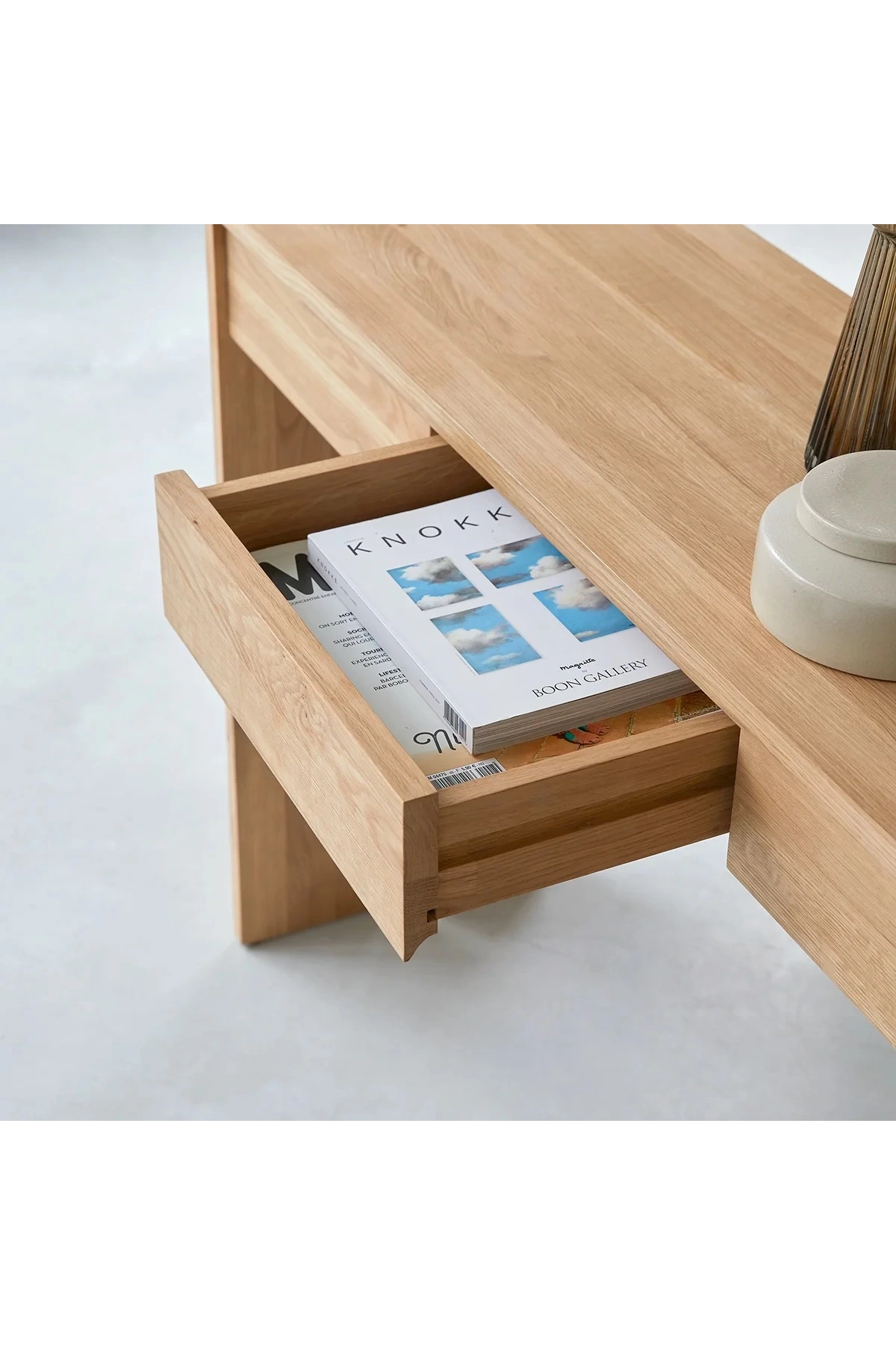 Ahşap basic model natural masif dresuar